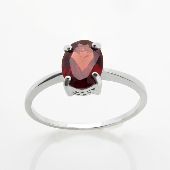 Jewelry - Genuine Garnet Sterling Silver Ring